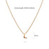 Initials Brick Alphabet Letter Necklace Rose Gold Layered Steel Jewellery